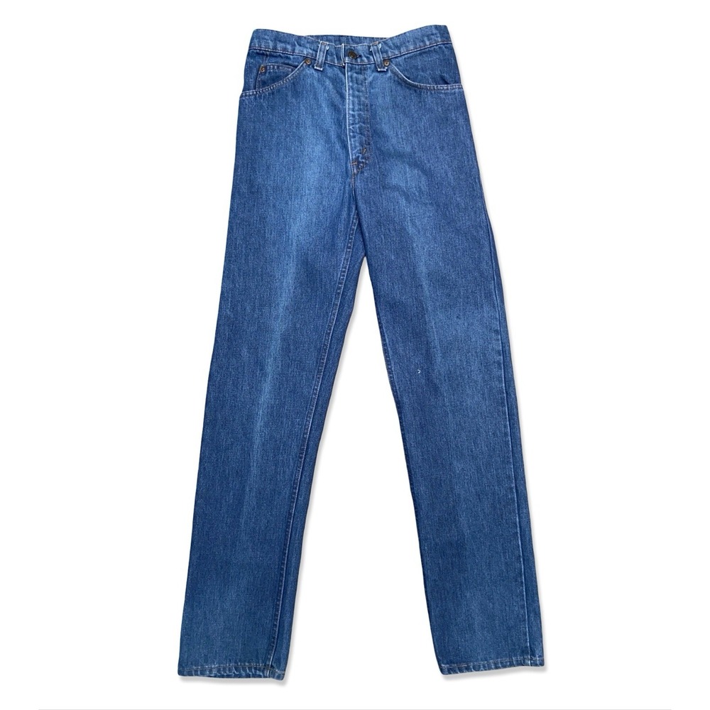 Vintage 1970s Levi's 505 Jeans 29x33 USA Made Orange Tab Blue Denim 70s Talon